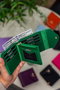 Zoozie Bags Cartera de Mujer Verde de Cuero PU Elegante y Práctica, 12x10x1.5 cm